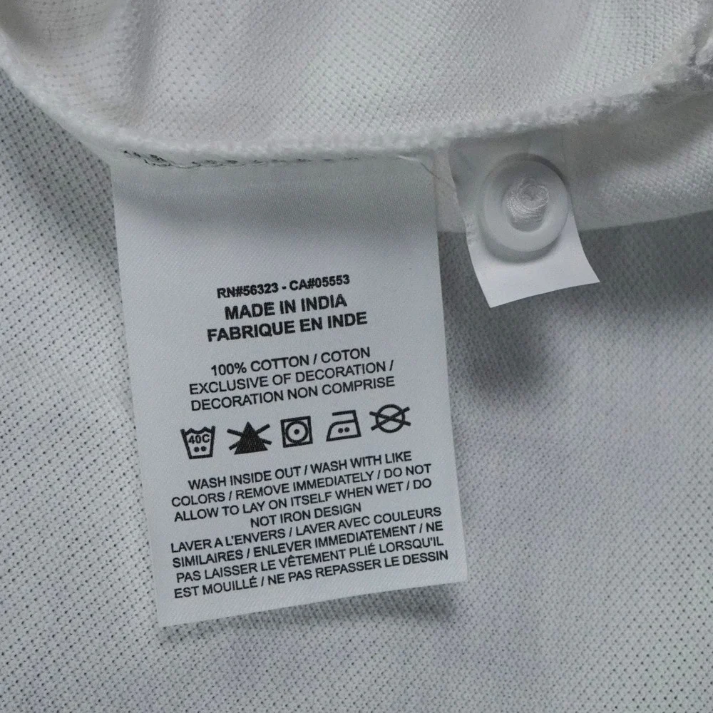 Nike Sportswear Cotton Polo Mens XXL White Embroidered Logo Streetwear Casual